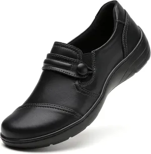 QAE Loafers for Women Orthopedic Loafers for Women Comfortable Women's Flat Slip-Ons Shoes for Dress Work Business Casual