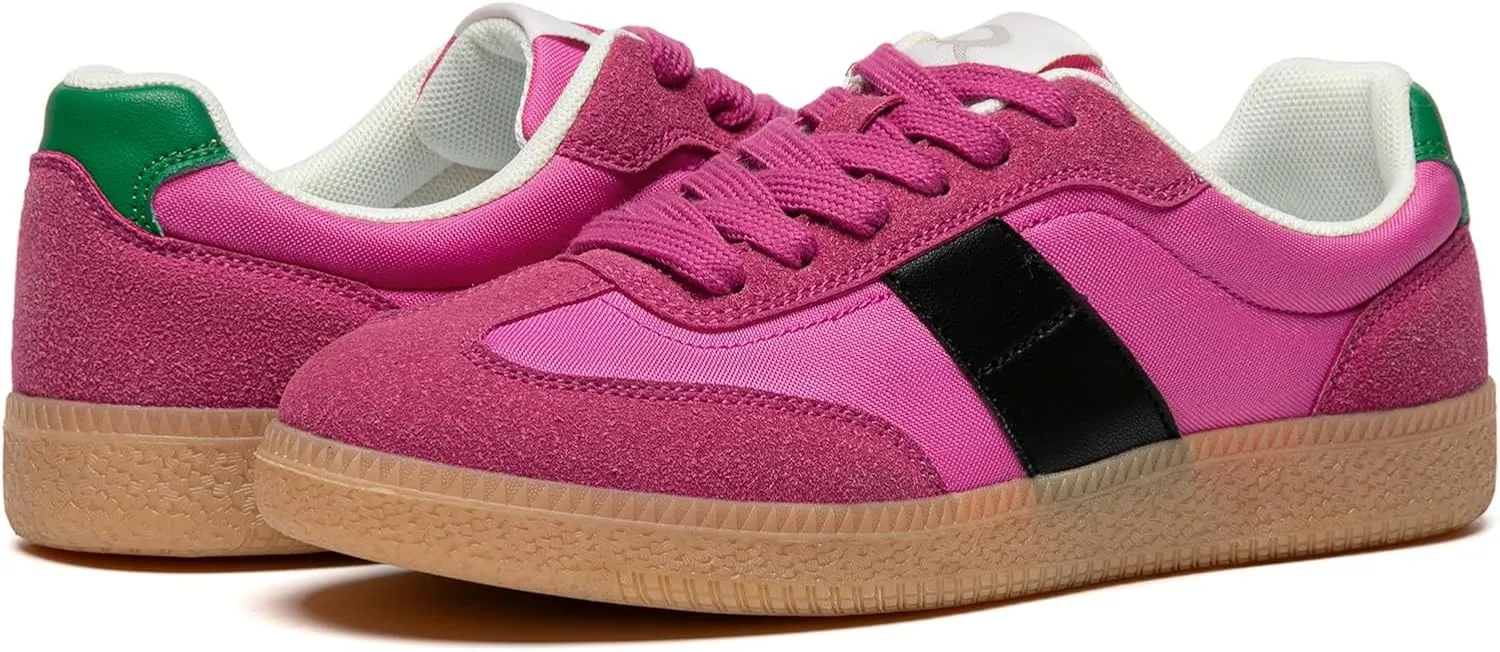 Rihero Women's Fashion Sneakers Comfortable Walking Shoes Casual Lace-Up Non Slip Sneakers