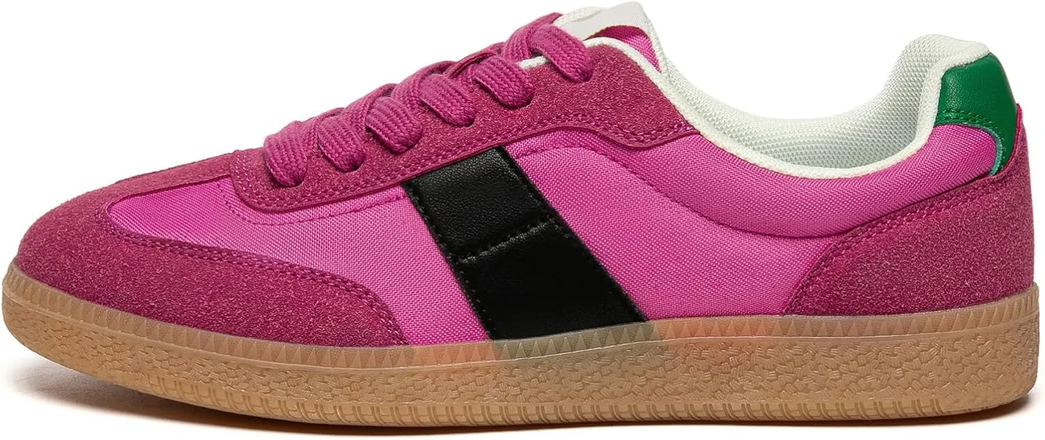 Rihero Women's Fashion Sneakers Comfortable Walking Shoes Casual Lace-Up Non Slip Sneakers