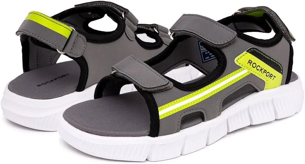 Rockport Kid's Fashion Sport Sandals with Double Adjustable Straps Summer Outdoor Open Toe Lightweight & Easy to Wear Sandals for Boys and Girls (Little Kid/Big Kid)