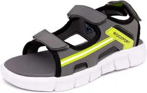 Rockport Kid's Fashion Sport Sandals with Double Adjustable Straps Summer Outdoor Open Toe Lightweight & Easy to Wear Sandals for Boys and Girls (Little Kid/Big Kid)