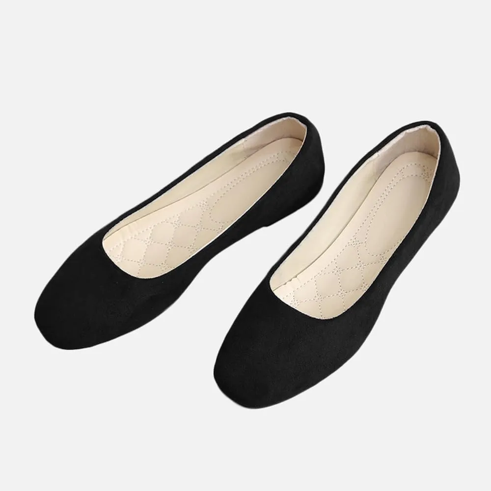 Rojeam Womens Flats Shoes Portable Pumps Ballet Flat Slip-on Ballerina Pumps Shoes Ladies Loafers