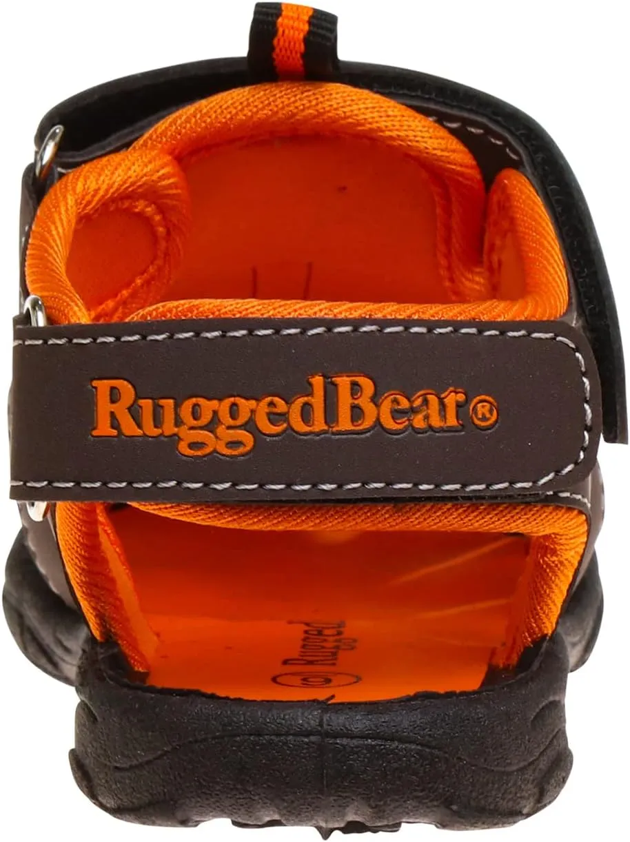Rugged Bear Kids Boys Girls Closed-Toe Outdoor Sport Water Sandals - beach pool slide adjustable strap shoes athletic summer (Toddler/Little Kid/Big Kid)