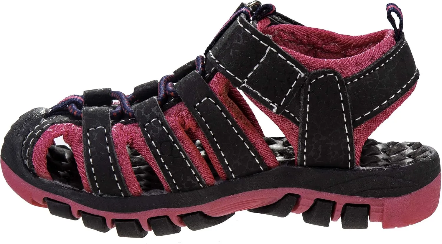 Rugged Bear Kids Boys Girls Closed-Toe Outdoor Sport Water Sandals - beach pool slide adjustable strap shoes athletic summer (Toddler/Little Kid/Big Kid)