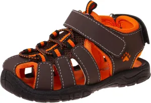 Rugged Bear Kids Boys Girls Closed-Toe Outdoor Sport Water Sandals - beach pool slide adjustable strap shoes athletic summer (Toddler/Little Kid/Big Kid)