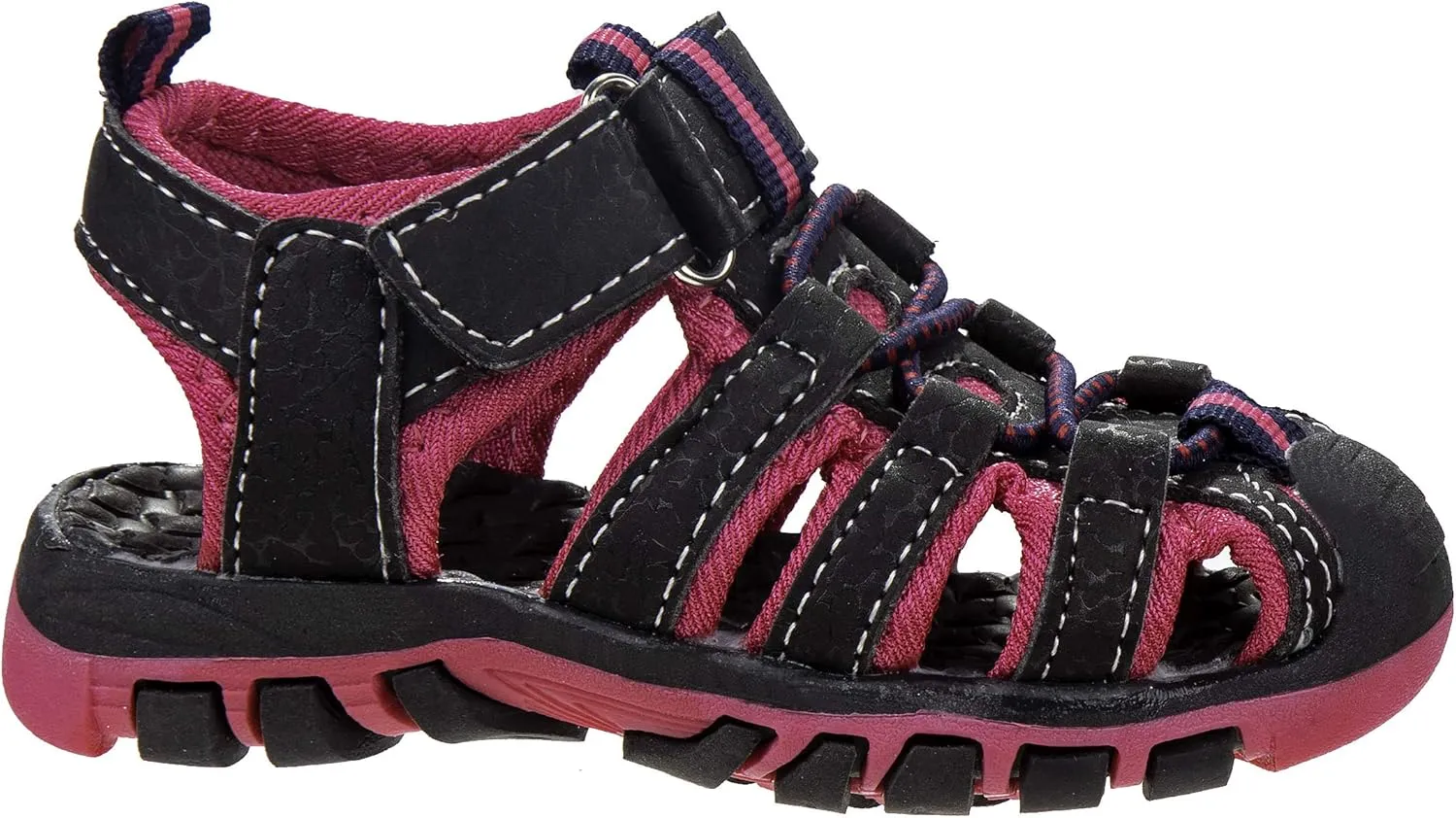 Rugged Bear Kids Boys Girls Closed-Toe Outdoor Sport Water Sandals - beach pool slide adjustable strap shoes athletic summer (Toddler/Little Kid/Big Kid)