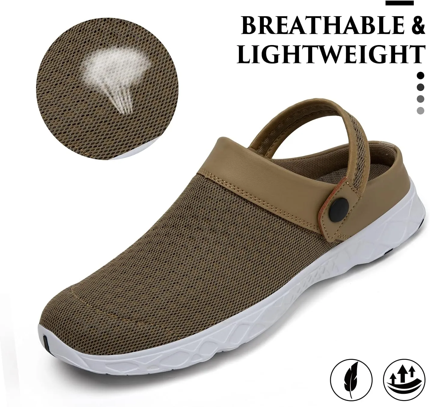 SAGUARO Men's Women's Quick Dry Garden Shoes Lightweight Breathable Gardening Clog Water Shoes Mesh Sandals for Sports Outdoor Beach Pool Exercise