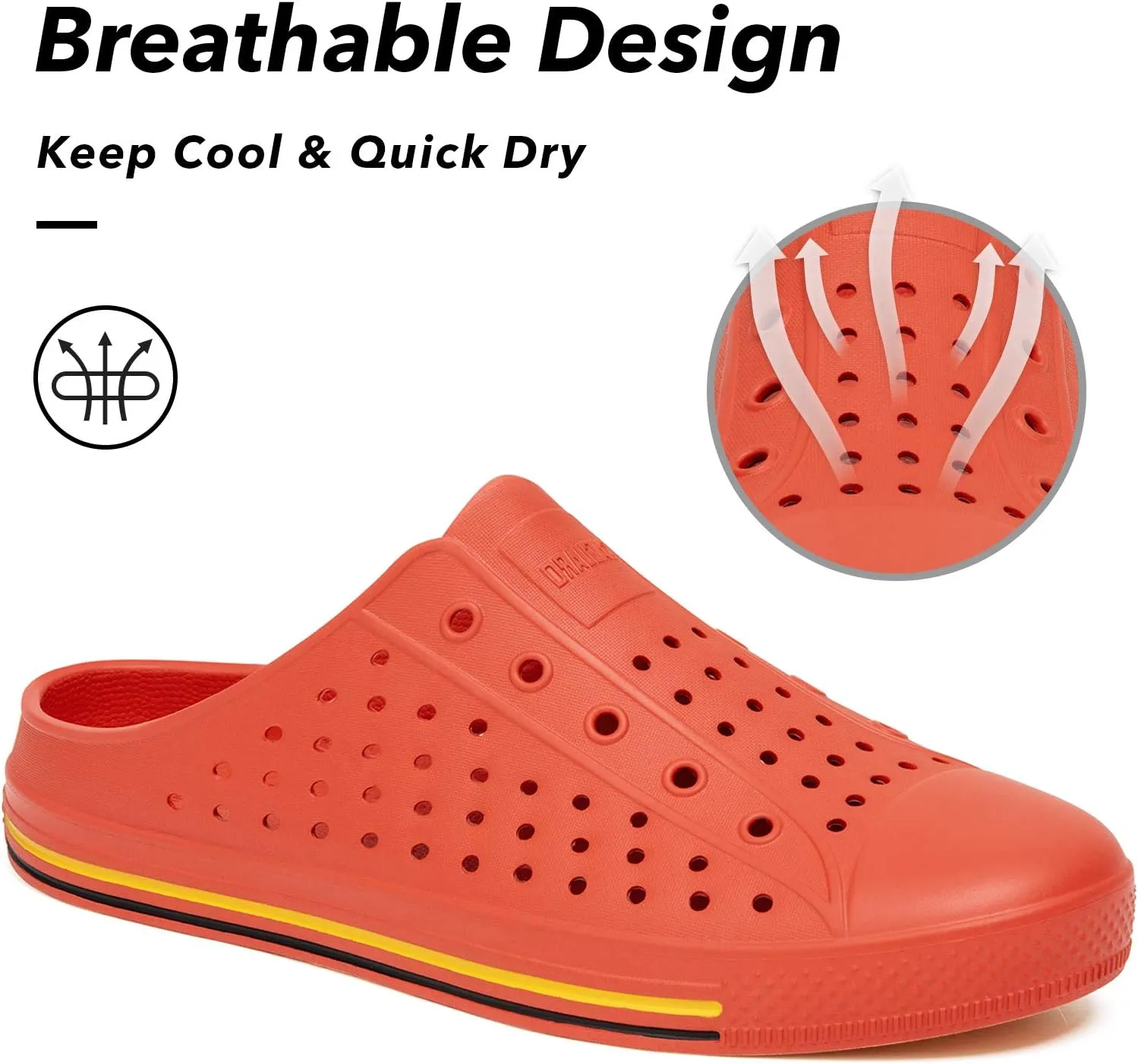 SAGUARO Women's Men's Garden Clogs Shoes Casual Slippers Unisex Quick Drying Sandals Summer Anti-Skid Beach Shoes