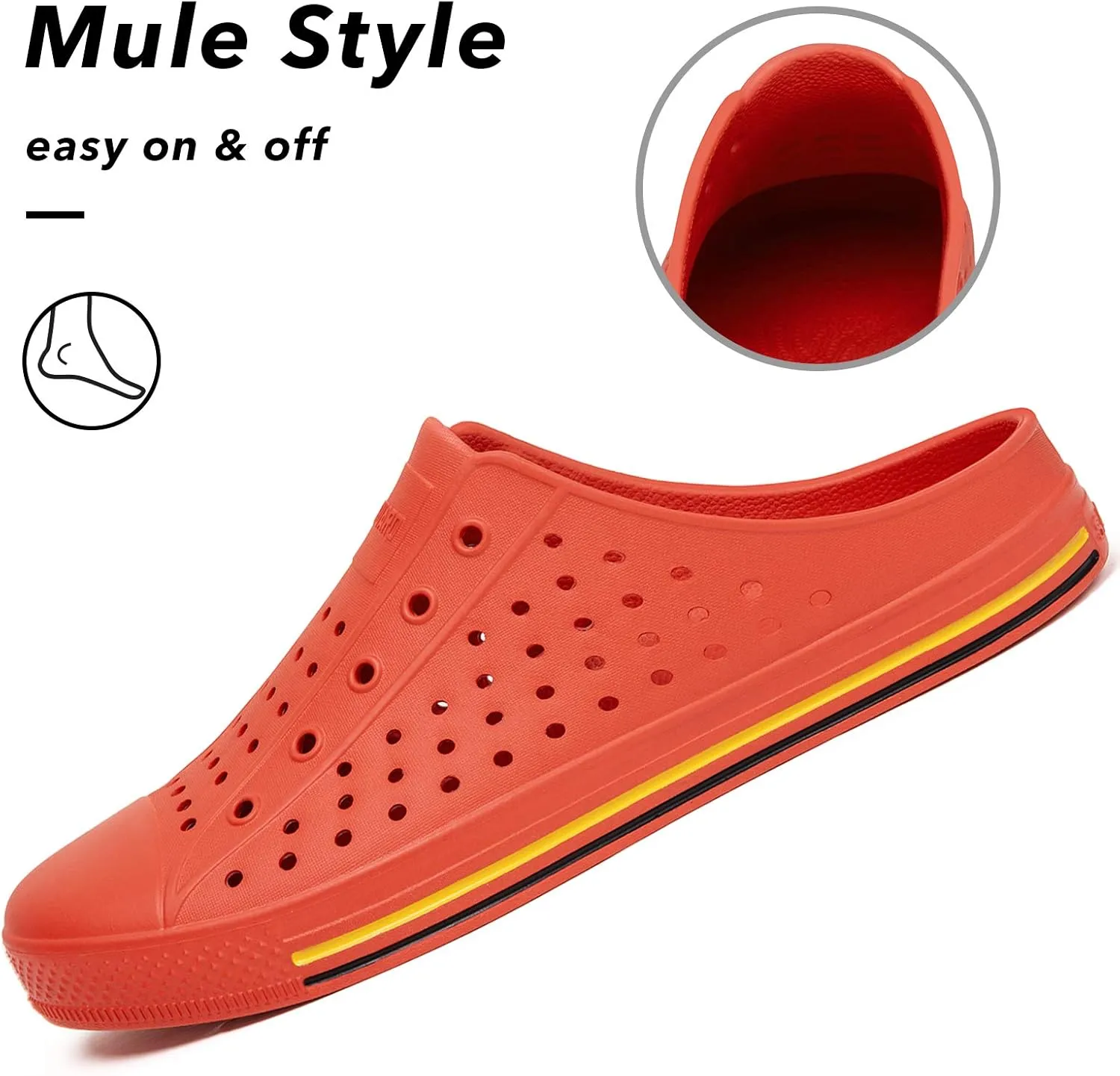 SAGUARO Women's Men's Garden Clogs Shoes Casual Slippers Unisex Quick Drying Sandals Summer Anti-Skid Beach Shoes