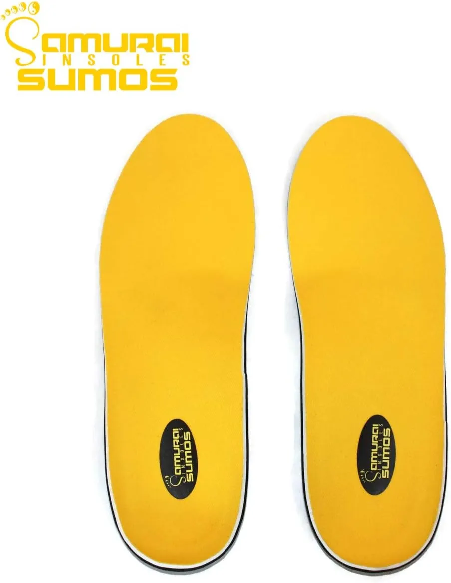 Samurai Insoles Sumos Super Padded Arch Support Shoe Insoles for Boots and Sneakers - Podiatrist Designed, Orthotic Lab Assembled