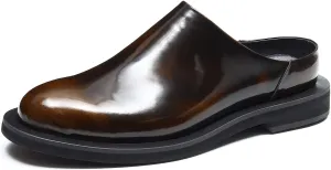 Santimon Men's Mules & Clogs Casual Dress Slippers Leather Walking Shoes Fashion Formal Slip On Loafers Summer Shoes for Men