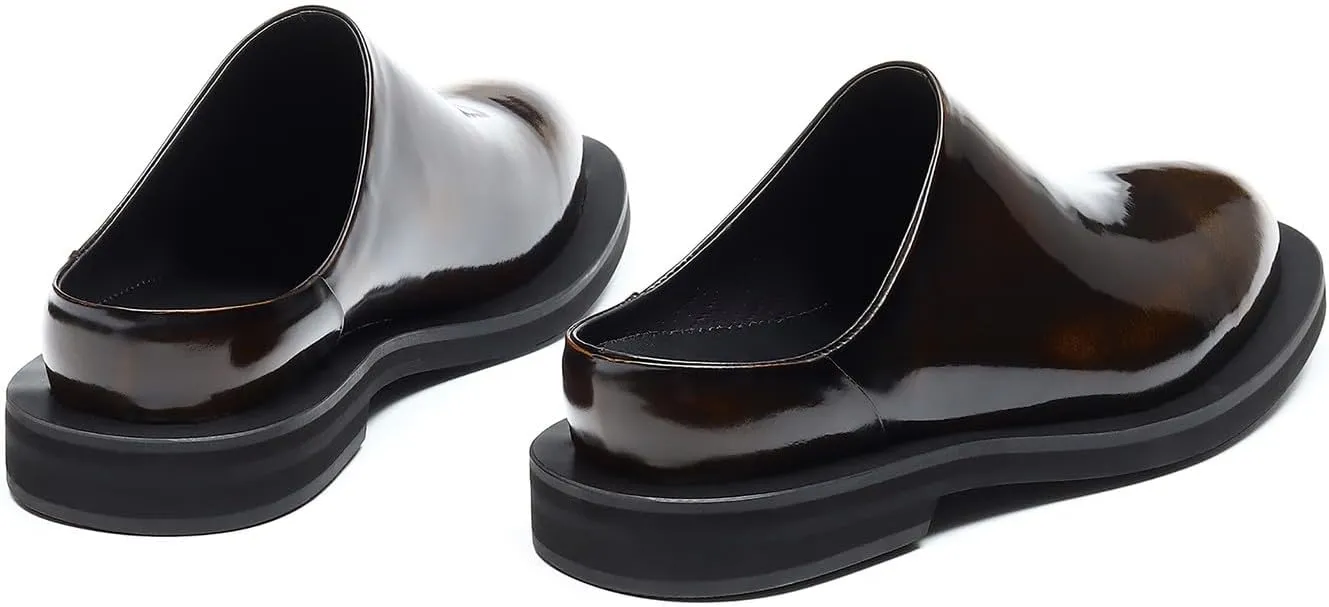 Santimon Men's Mules & Clogs Casual Dress Slippers Leather Walking Shoes Fashion Formal Slip On Loafers Summer Shoes for Men