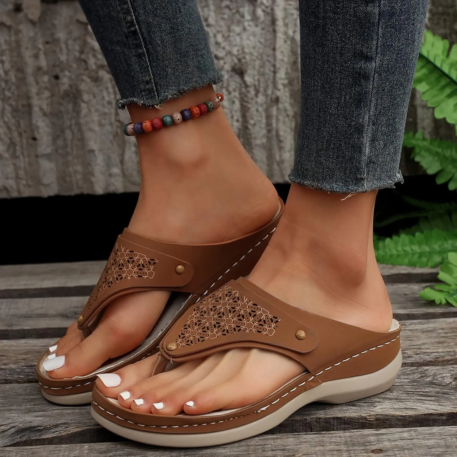 SBGMoSJ Orthopedic Dress Sandals for Women Casual Sandals for Women Comfort Wide Sandals for Women Dressy Women's Comfortable Wedge Sandals Orthopedic Diabetic Walking Shoes Womens Short Heels