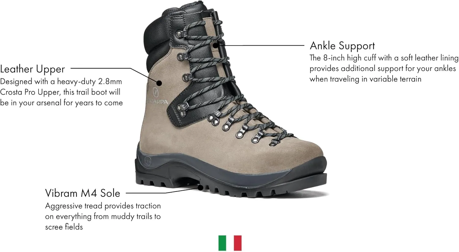SCARPA Fuego Hiking Boots for Mountaineering and Wildland Firefighting