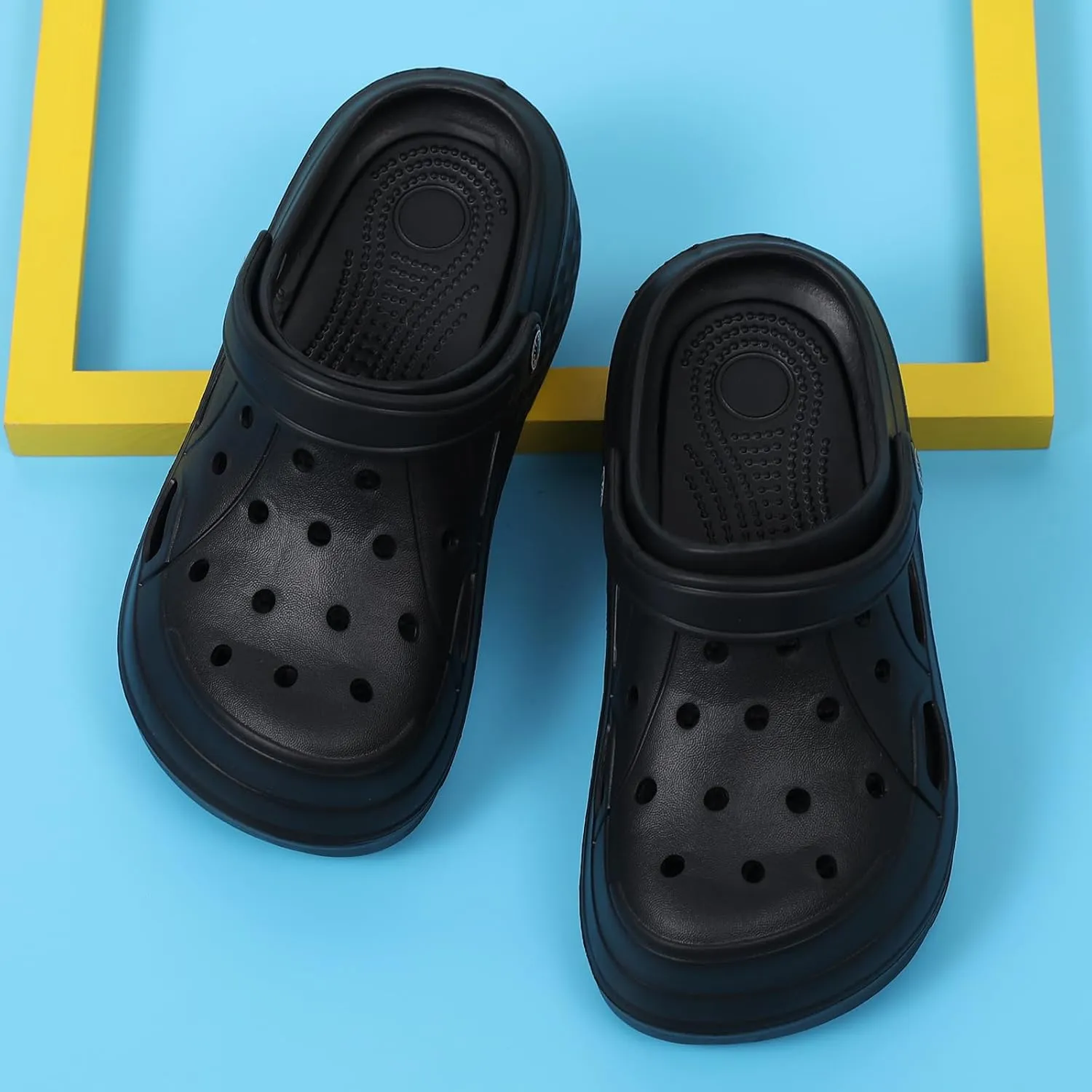 SECHRITE Womens Platform Clogs Garden Shoes Waterproof Beach Pool Sandals Summer Mules Home Slippers Shower Shoes