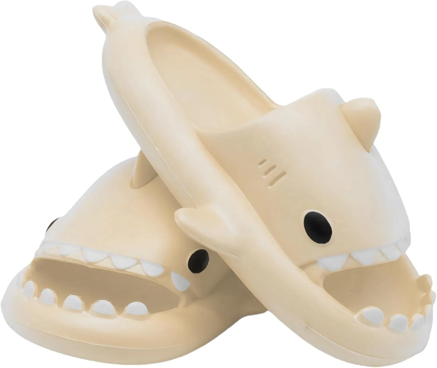 Shark Slippers for Women and Men Ultra Comfort Non-Slip Shower Sandals Indoor and Outdoor Use Quick Drying Pool Party Home Dorm Open Toe Slides with Cushioned Thick Sole