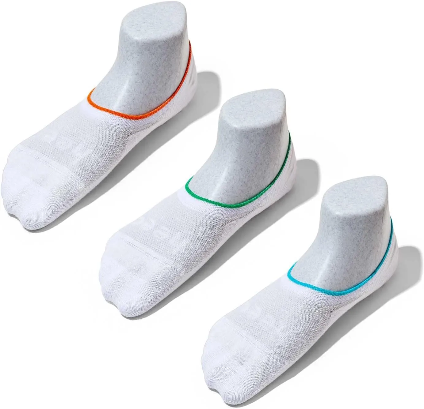 SHEEC Men's Bamboo Invisible Socks With Mesh Ventilation with Anti-Slip Gel Heel Grip (3 Pairs Pack)