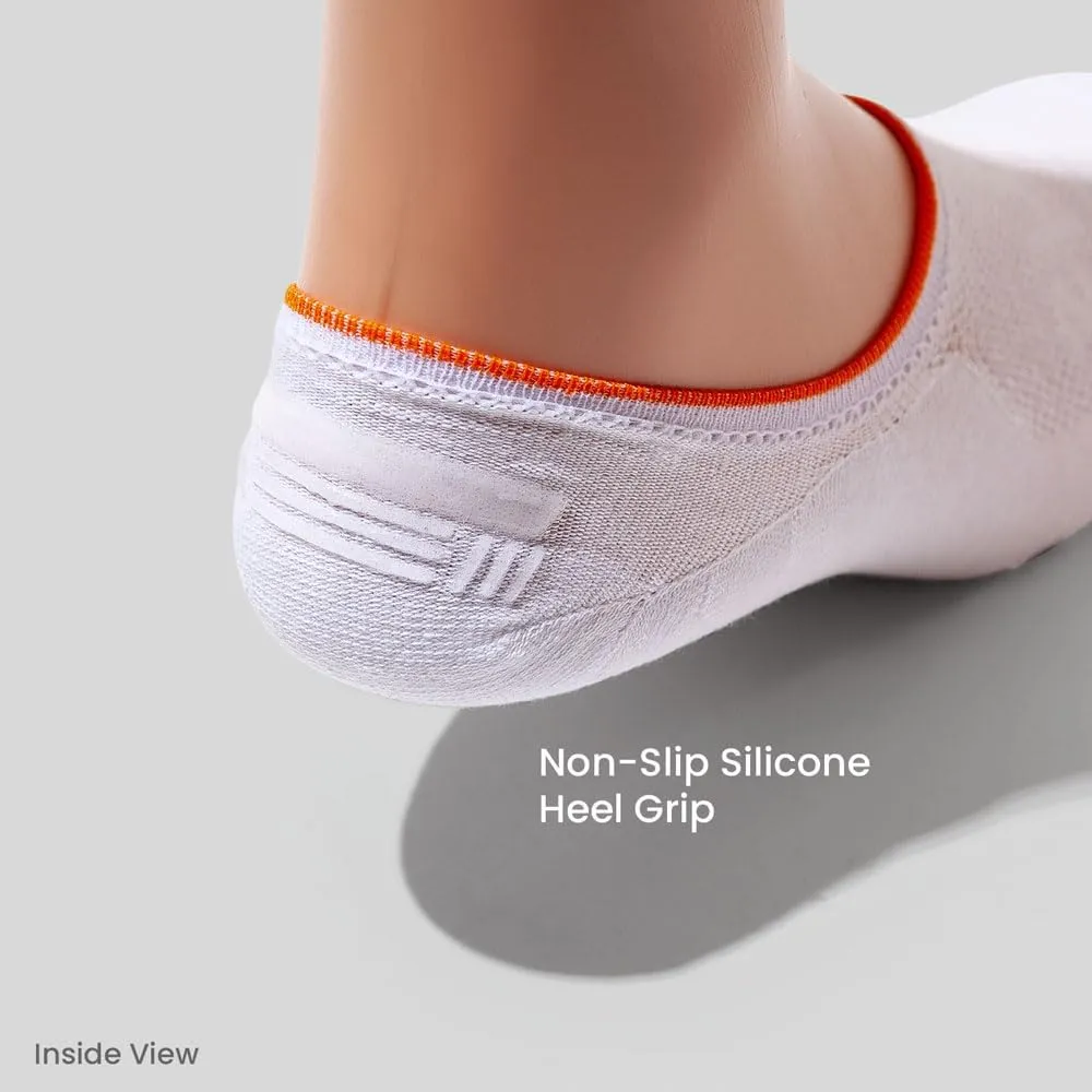 SHEEC Men's Bamboo Invisible Socks With Mesh Ventilation with Anti-Slip Gel Heel Grip (3 Pairs Pack)