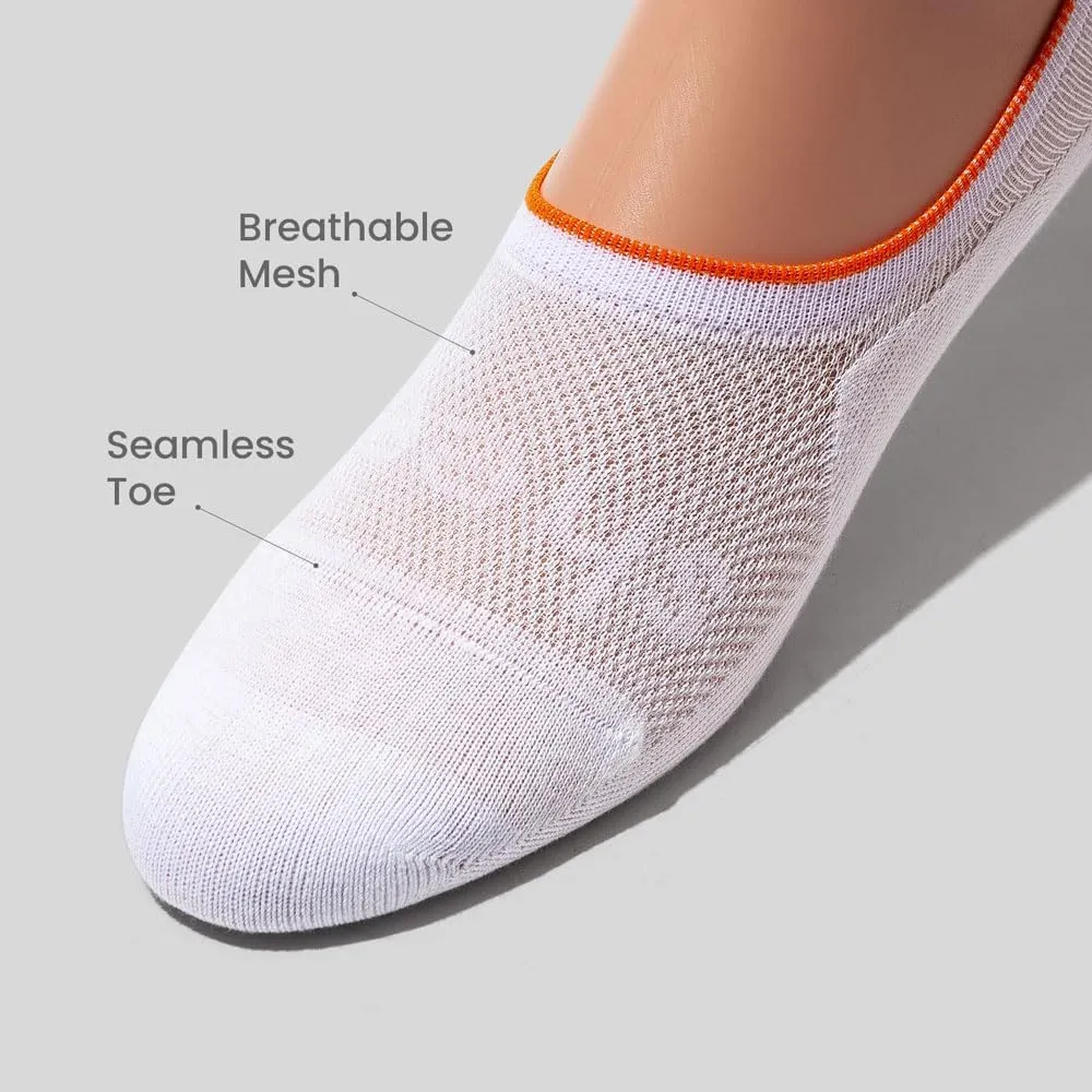 SHEEC Men's Bamboo Invisible Socks With Mesh Ventilation with Anti-Slip Gel Heel Grip (3 Pairs Pack)