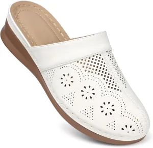 SHIBEVER Clogs for Women Mules Slip-on: Closed Toe Clog - Summer Comfortable Mule