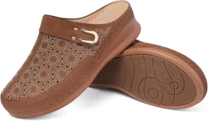 SHIBEVER Clogs for Women Mules Slip-on: Closed Toe Clog - Summer Comfortable Mule