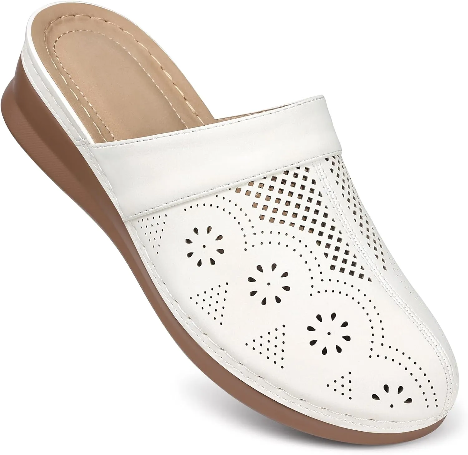 SHIBEVER Clogs for Women Mules Slip-on: Closed Toe Clog - Summer Comfortable Mule
