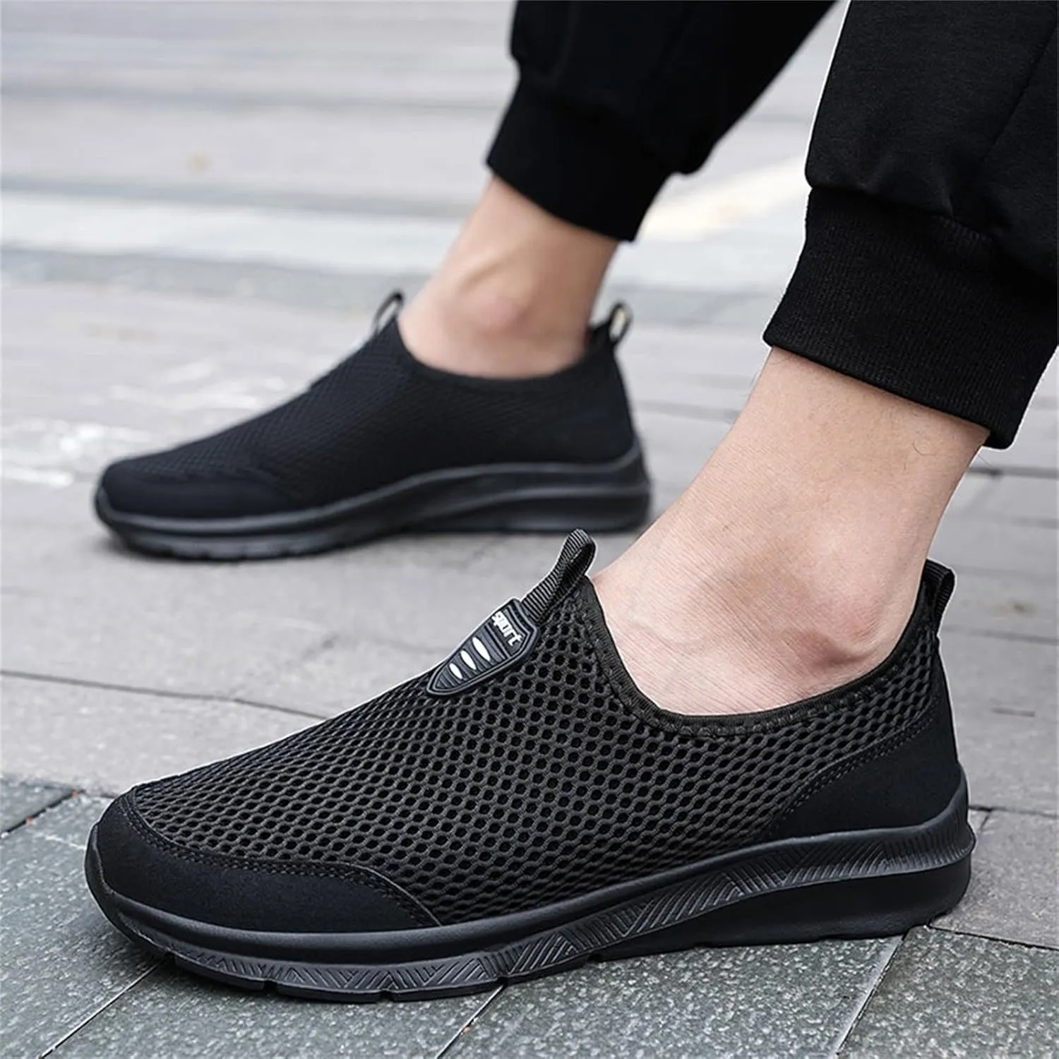 Shoes for Men Golf Walking Mountaineering Solid Color Driving Slip On Loafers
