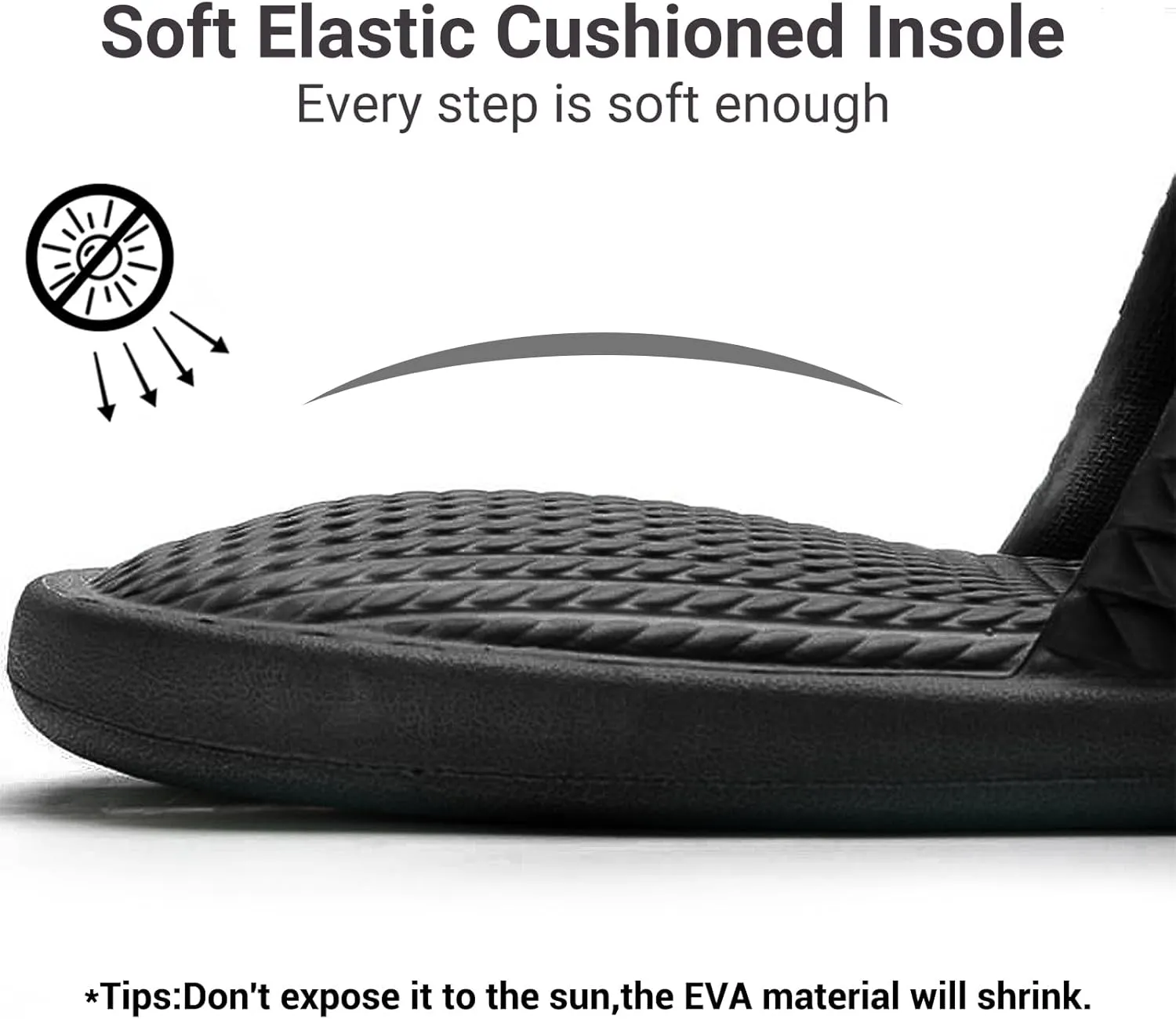 Shower Shoes Non-Slip Quick Drying Lightweight Shower Slippers Slides Sandals House Pool Indoor Bathroom Dorms Camping Open-toe