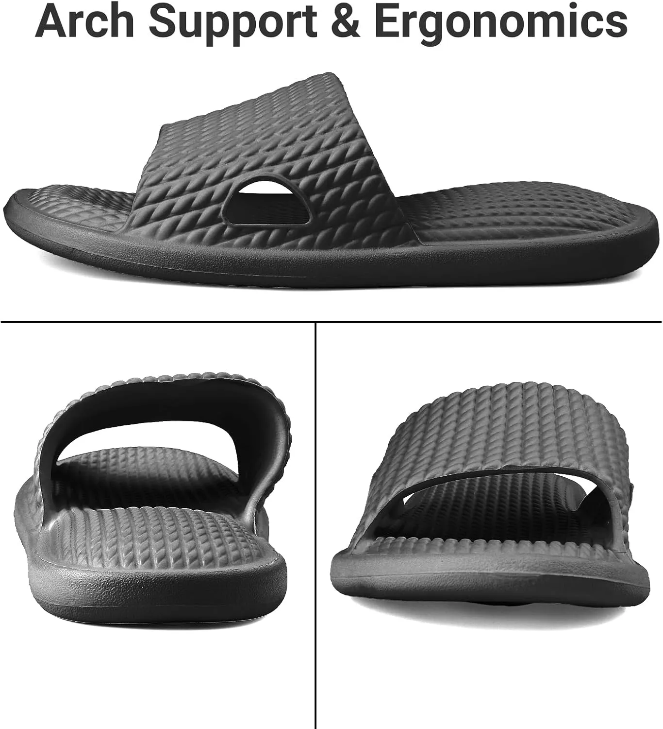 Shower Shoes Non-Slip Quick Drying Lightweight Shower Slippers Slides Sandals House Pool Indoor Bathroom Dorms Camping Open-toe