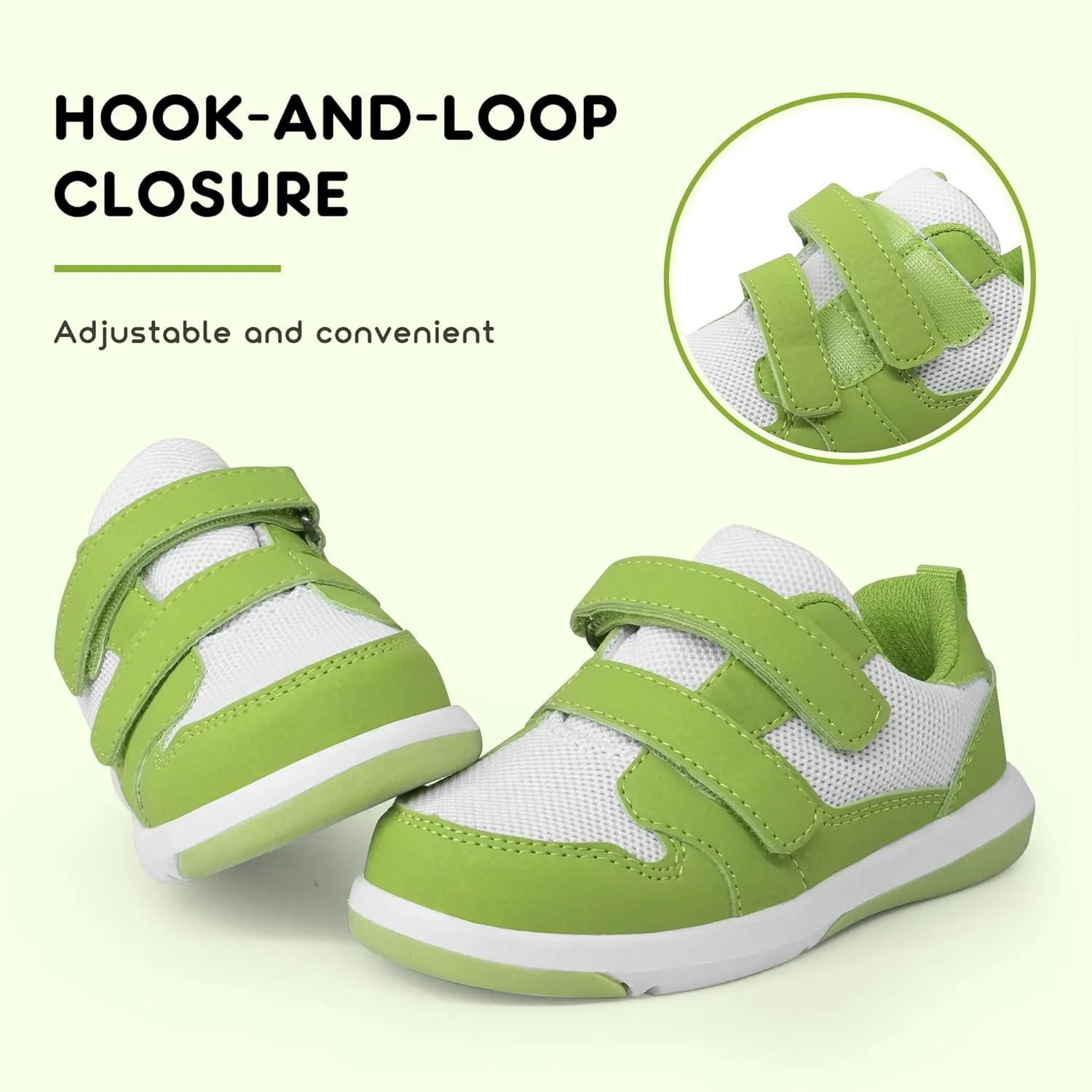 SKYWHEEL Toddler Boys Girls Tennis Shoes Kids Slip On Barefoot Shoes Wide Casual Walking Running Sneakers for Little Kids