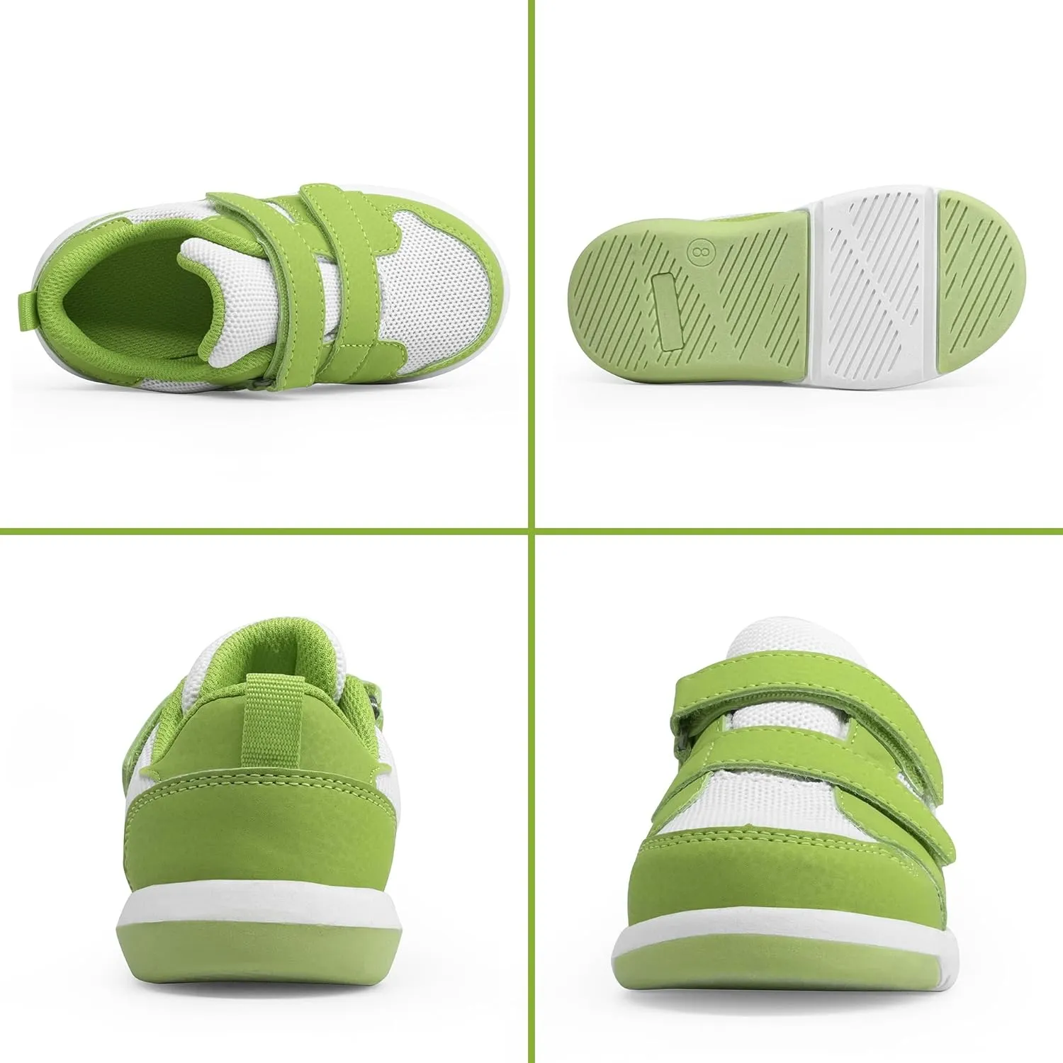 SKYWHEEL Toddler Boys Girls Tennis Shoes Kids Slip On Barefoot Shoes Wide Casual Walking Running Sneakers for Little Kids