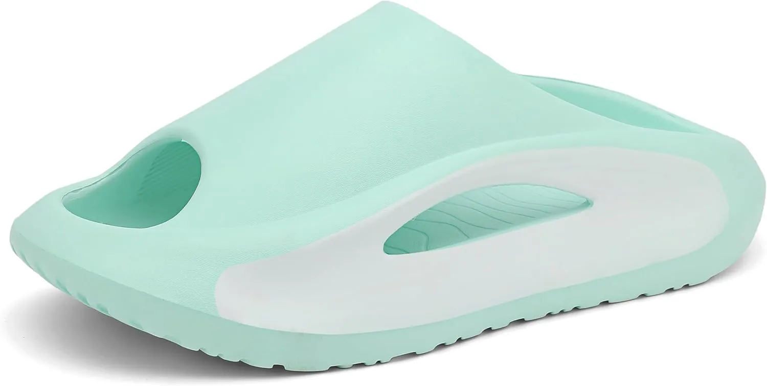 Slide Sandals Men Women Platform Sandals With Comfortable Pillow Slippers Non-Slip Lightweight Shower Shoes