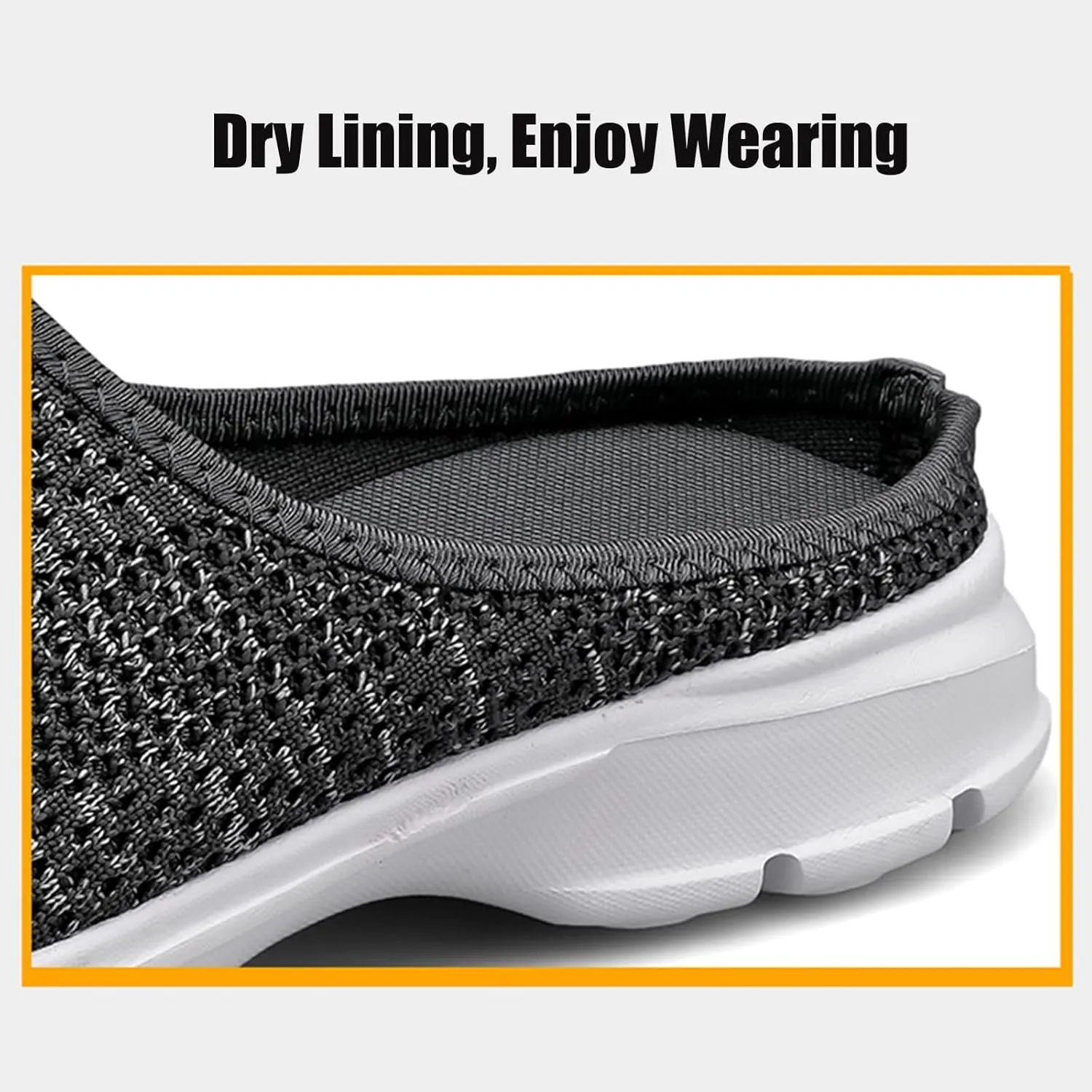 Slip On Mules & Clogs for Womens Mens Lightweight Open Back Shoes Comfort Orthopedic Walking Shoes Breathable Mesh Slippers Closed Toe Slides