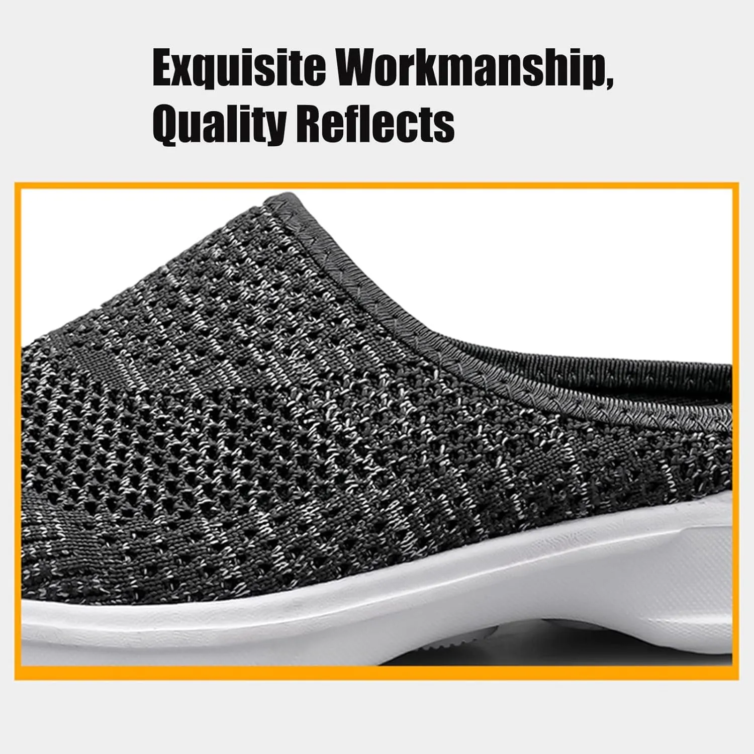 Slip On Mules & Clogs for Womens Mens Lightweight Open Back Shoes Comfort Orthopedic Walking Shoes Breathable Mesh Slippers Closed Toe Slides