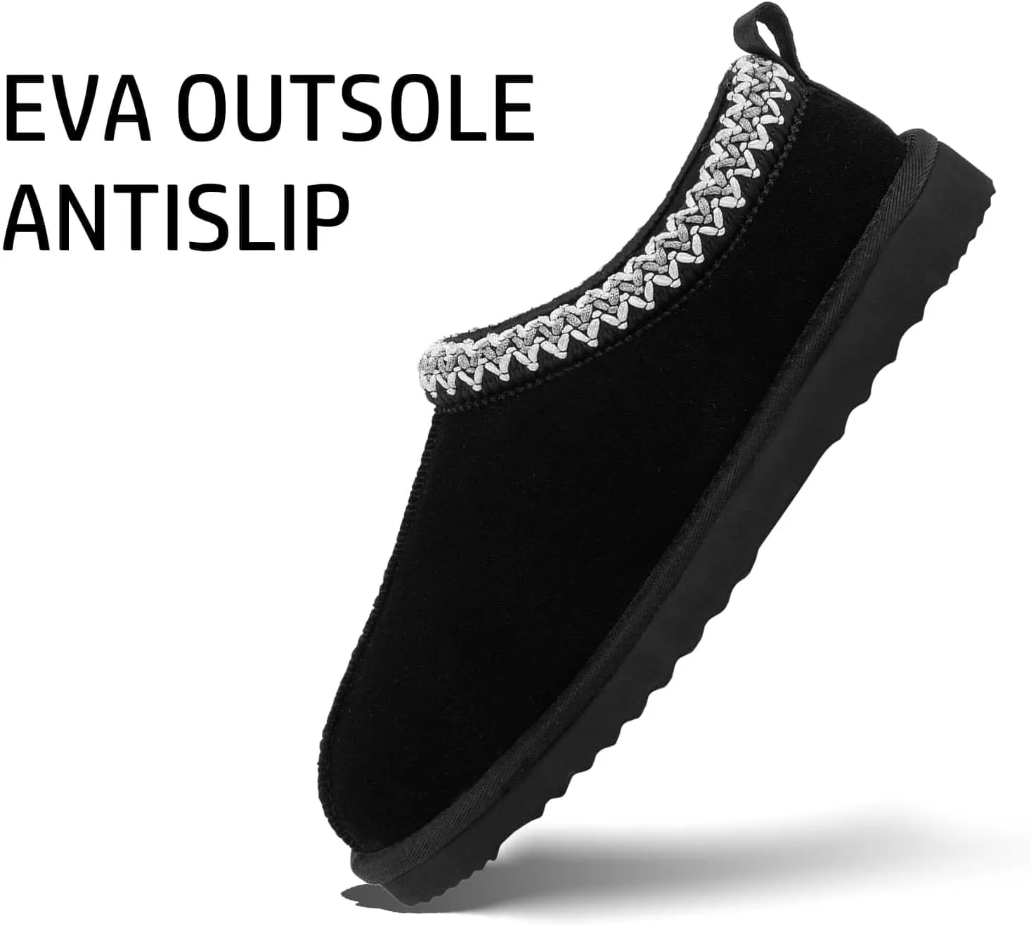 Slippers for Women Mini Boots Genuine Suede Ankle Snow Boots Indoor Outdoor Braided Winter Fur Slip On Mules