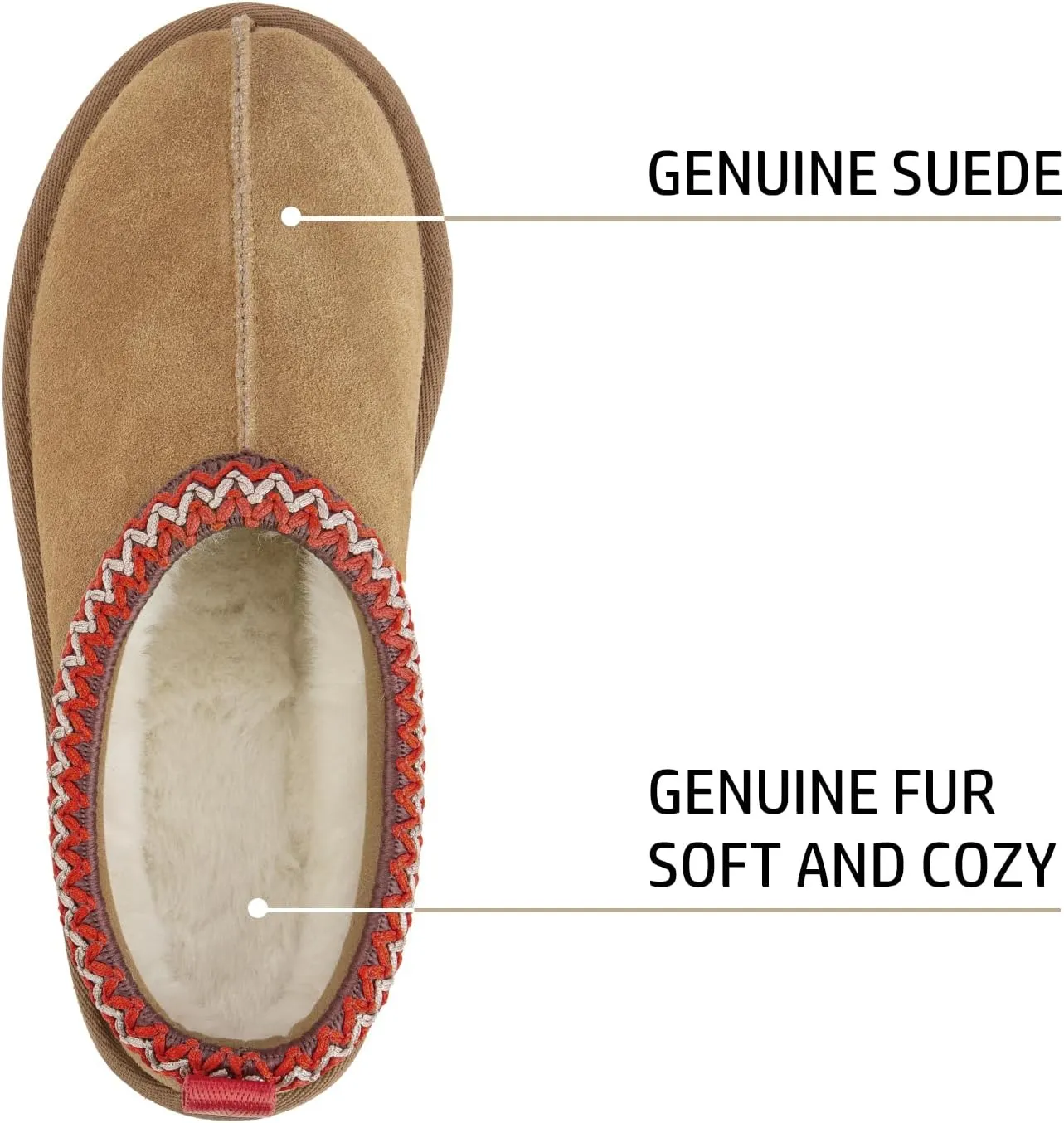 Slippers for Women Mini Boots Genuine Suede Ankle Snow Boots Indoor Outdoor Braided Winter Fur Slip On Mules