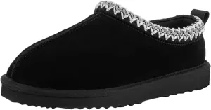 Slippers for Women Mini Boots Genuine Suede Ankle Snow Boots Indoor Outdoor Braided Winter Fur Slip On Mules