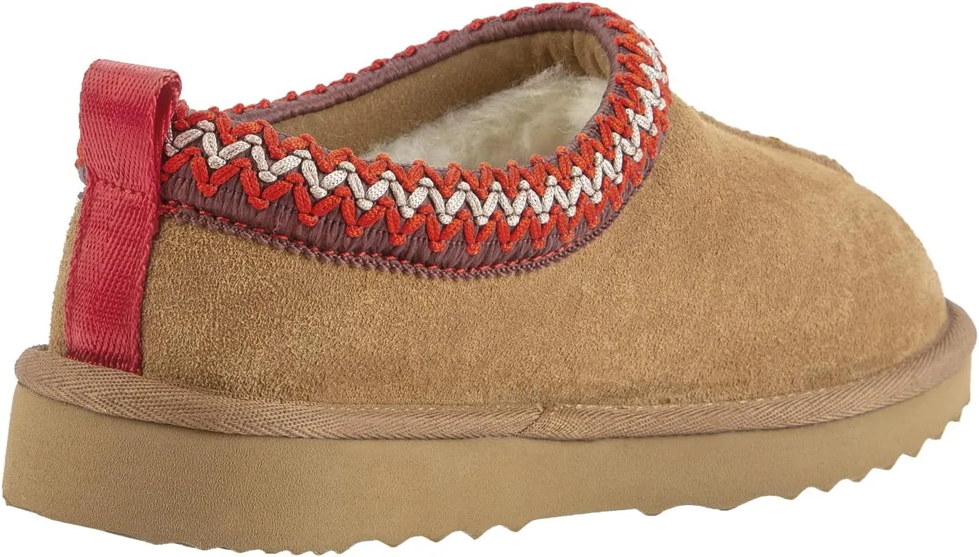 Slippers for Women Mini Boots Genuine Suede Ankle Snow Boots Indoor Outdoor Braided Winter Fur Slip On Mules