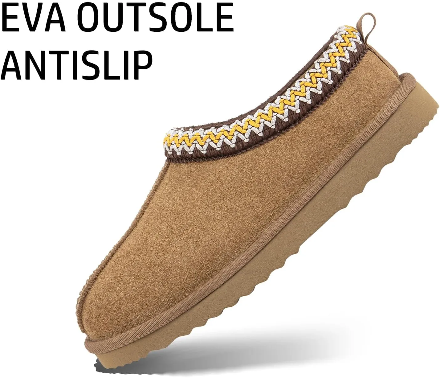 Slippers for Women Mini Boots Genuine Suede Ankle Snow Boots Indoor Outdoor Braided Winter Fur Slip On Mules