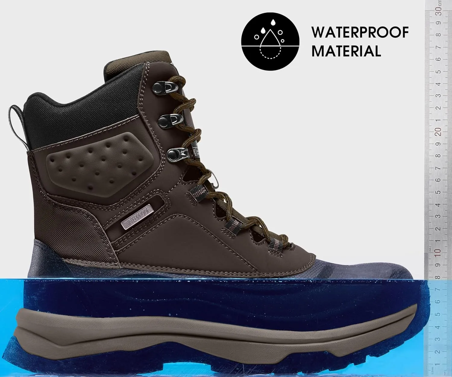 Snow Boots for Men Insulated Waterproof Winter Boots Outdoor Boot for Cold Weather
