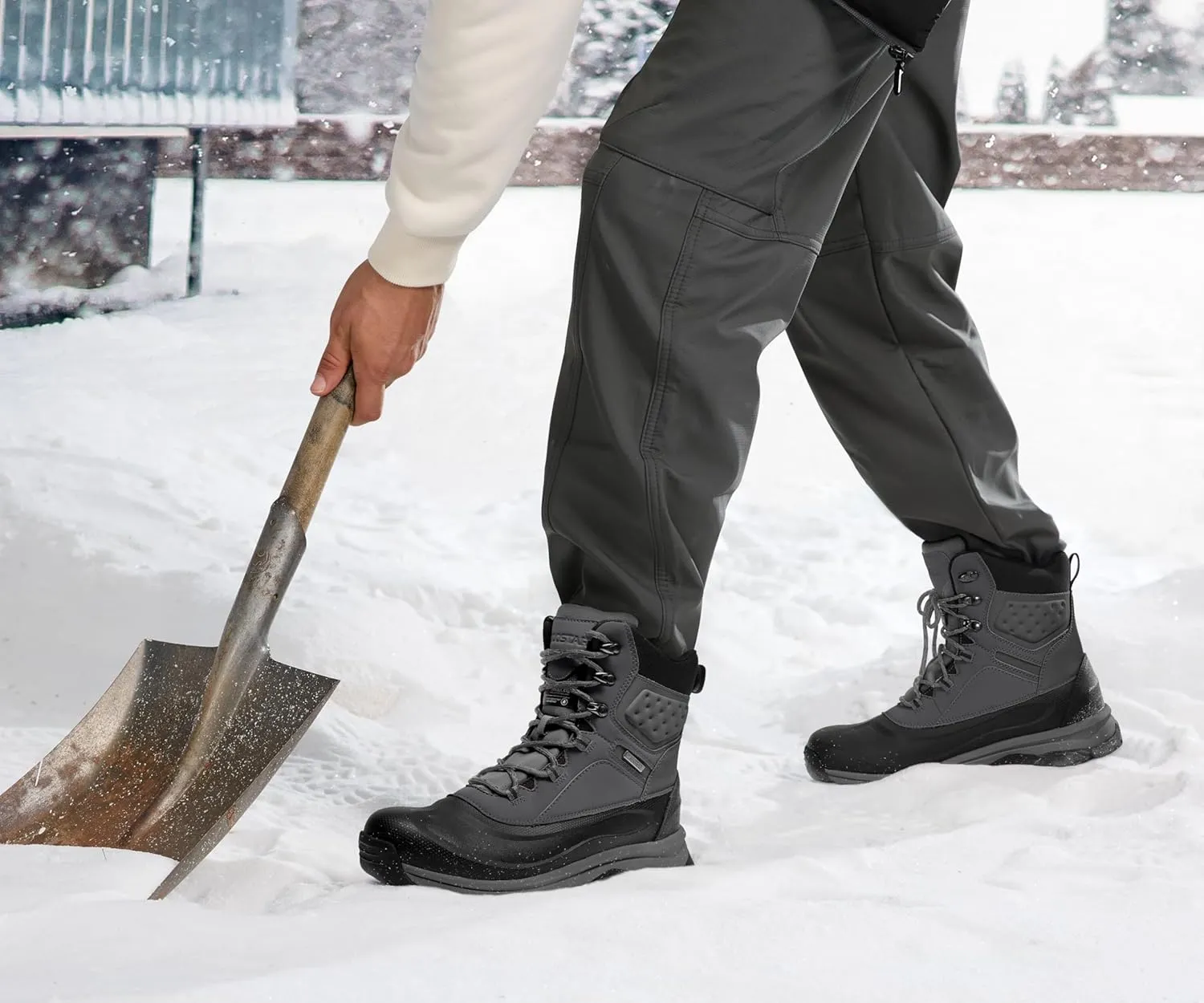 Snow Boots for Men Insulated Waterproof Winter Boots Outdoor Boot for Cold Weather