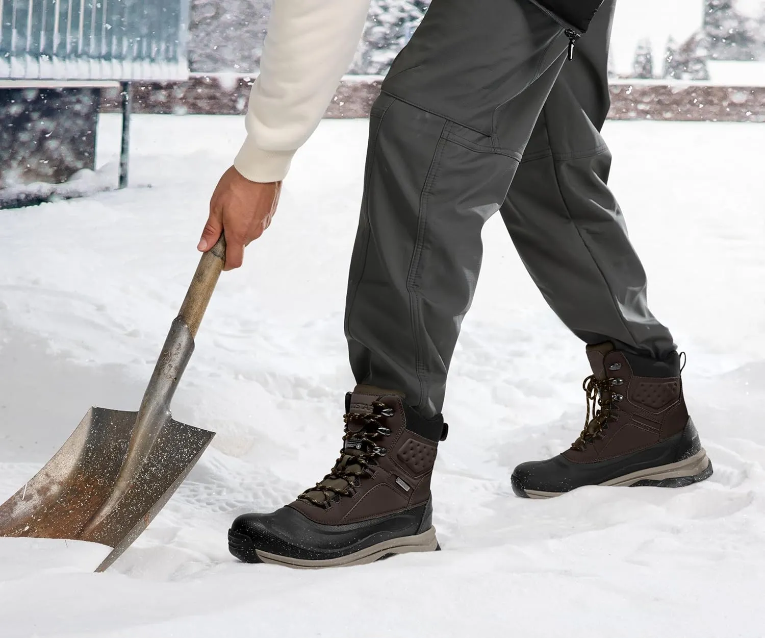 Snow Boots for Men Insulated Waterproof Winter Boots Outdoor Boot for Cold Weather