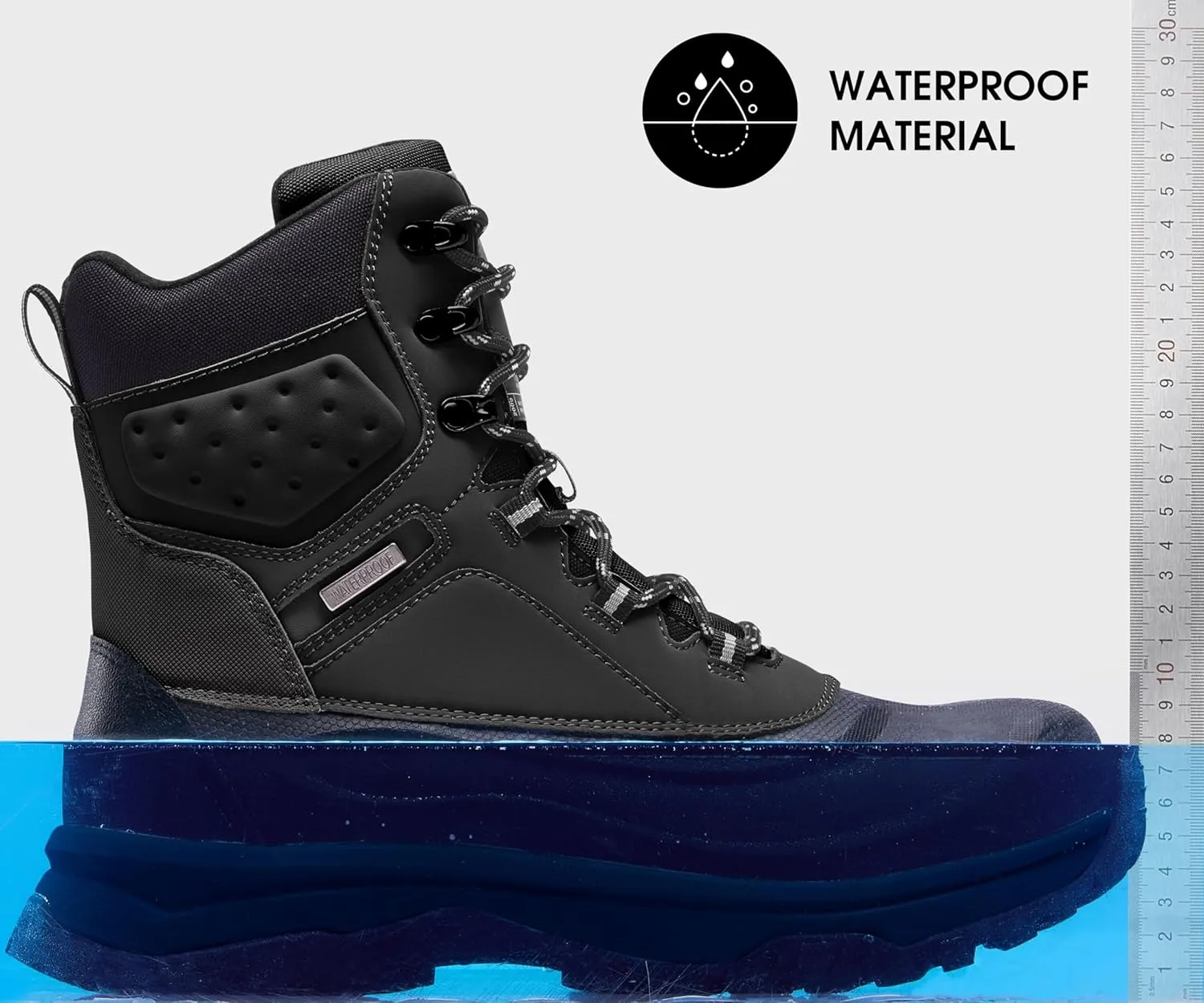 Snow Boots for Men Insulated Waterproof Winter Boots Outdoor Boot for Cold Weather