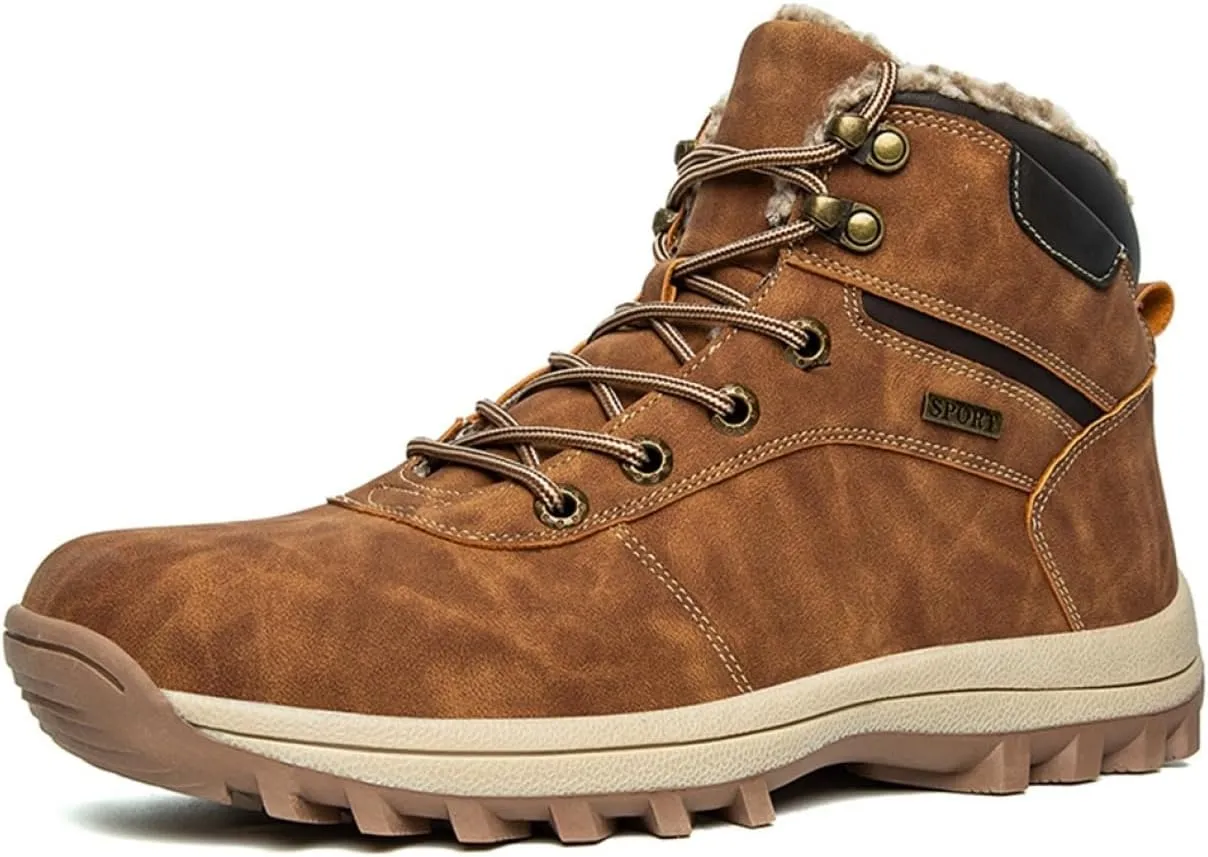 Snow shoes for men snow boots winter boots cold weather boots waterproof winter boots lightweight climbing shoes autumn winter lace-up boots thick soles cotton shoes snow shoes Father's Day outdoor