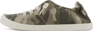 Soda Flat Women Shoes Linen Canvas Slip On Sneakers Lace Up Style Loafers Zig-S