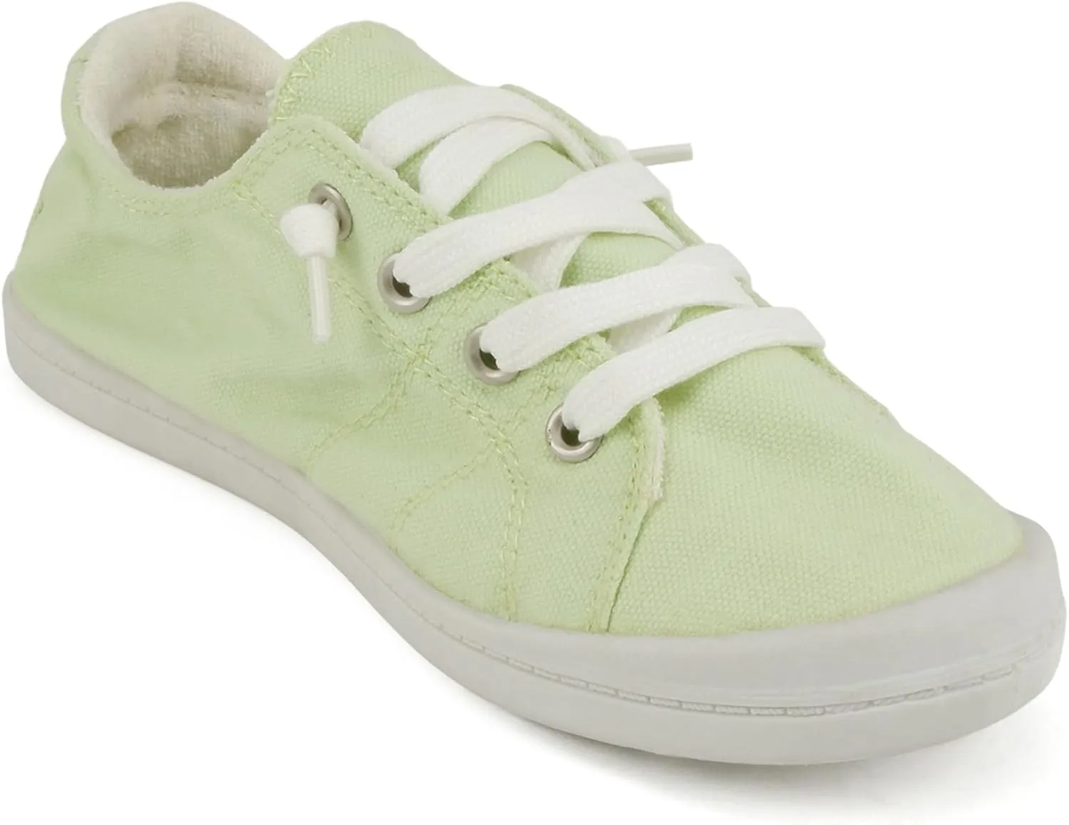 Soda Flat Women Shoes Linen Canvas Slip On Sneakers Lace Up Style Loafers Zig-S