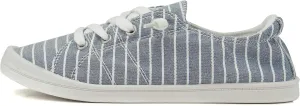 Soda Flat Women Shoes Linen Canvas Slip On Sneakers Lace Up Style Loafers Zig-S
