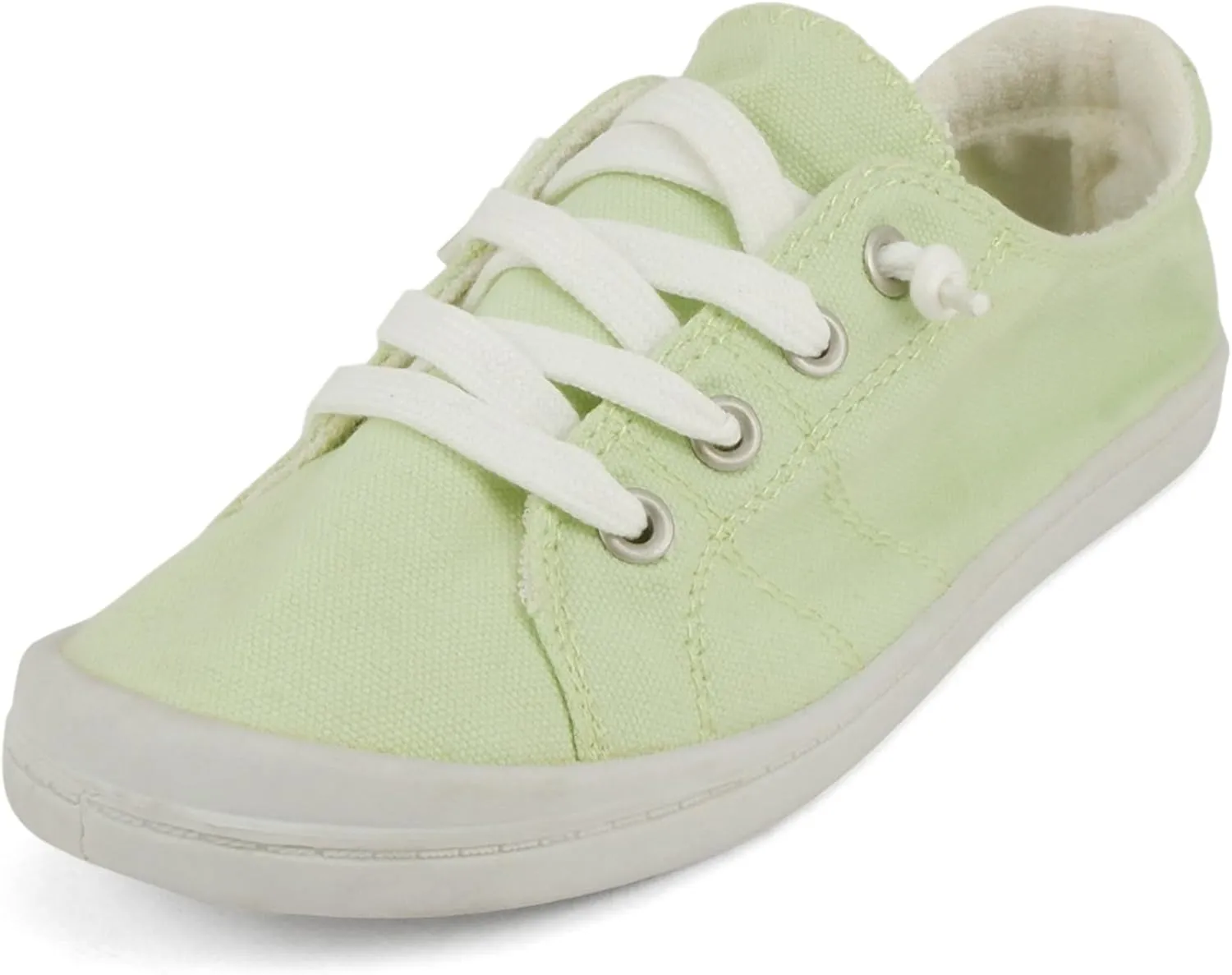 Soda Flat Women Shoes Linen Canvas Slip On Sneakers Lace Up Style Loafers Zig-S