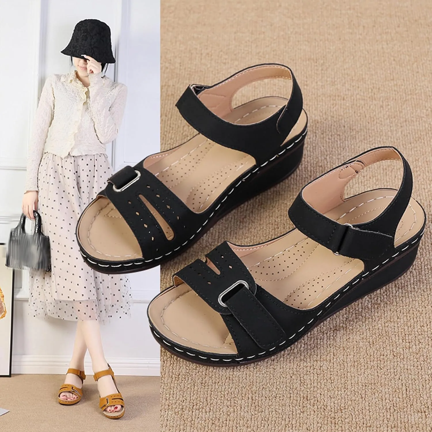 Soft & Stylish Wedge Sandals for Effortless Comfort 2025 Breathable Orthopedic Walking Platform Sandals