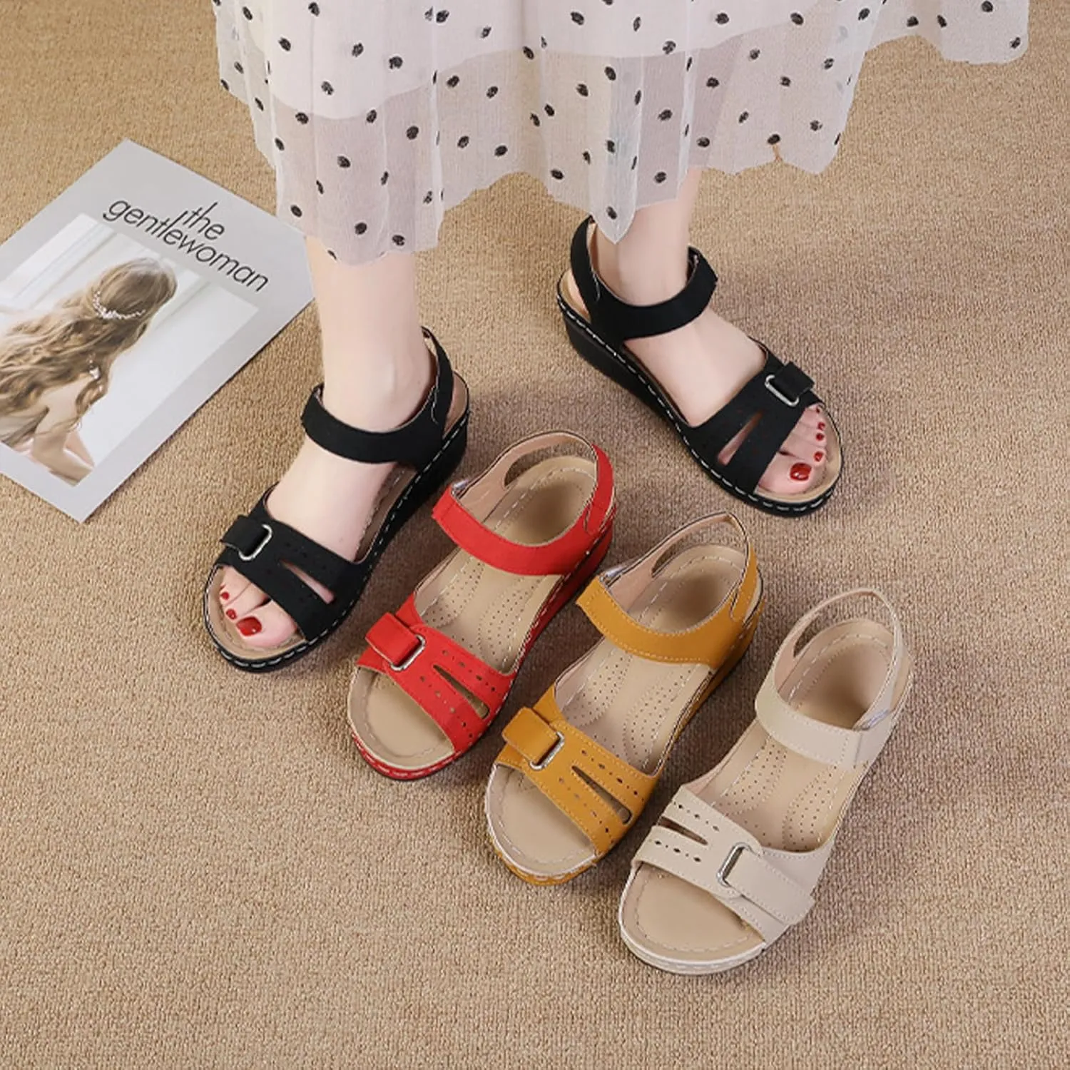 Soft & Stylish Wedge Sandals for Effortless Comfort 2025 Breathable Orthopedic Walking Platform Sandals